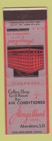 Matchbook Cover - Alonzo Ward Hotel Aberdeen SD
