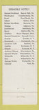 Matchbook Cover - General Grodhead Hotel Beaver Falls PA