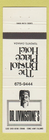 Matchbook Cover - Bristol Place Hotel Toronto ON Dr Livingstone's