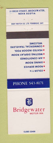 Matchbook Cover - Bridgewater Motor Inn Bridgewater NS
