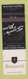 Matchbook Cover - Brunswick Seguin Room Motor Hotel Parry Sound ON WEAR