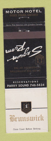 Matchbook Cover - Brunswick Seguin Room Motor Hotel Parry Sound ON WEAR