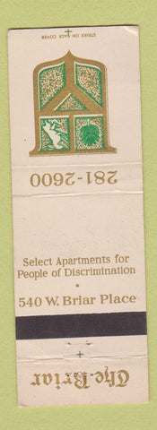 Matchbook Cover - The Briar Apartments WEAR