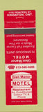 Matchbook Cover - Glen Manor Motel Kingston ON WEAR