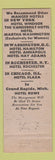 Matchbook Cover - Hotel Manger Boston MA Federal
