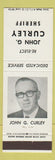 Matchbook Cover - John Curley Sheriff Election