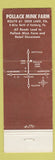 Matchbook Cover - Pollack's Mink Farm Hamburg Deer Lake PA