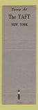 Matchbook Cover - Hotel Taft New York City