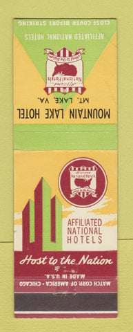 Matchbook Cover - Mountain Lake Hotel Mountain Lake VA