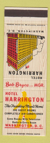 Matchbook Cover - Hotel Harrington Washington DC