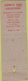 Matchbook Cover - Cook's Steak House Los Angeles CA