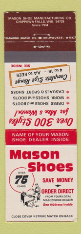 Matchbook Cover - Mason Shoes Chippewa Falls WI