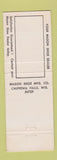 Matchbook Cover - Mason Shoes Chippewa Falls WI