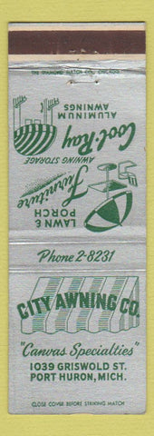 Matchbook Cover - City Awning Company Port Huron MI WEAR