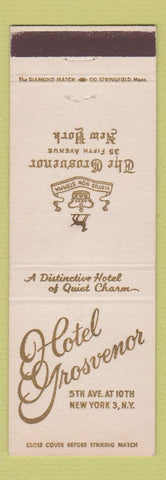 Matchbook Cover - Hotel Grosvenor New York City