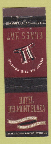 Matchbook Cover - Hotel Belmont Plaza New York City