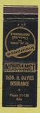 Matchbook Cover - Theo Davies Insurance Hilo Hawaii WEAR