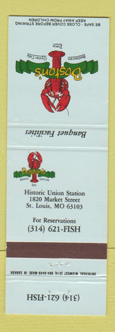 Matchbook Cover - Boston's Restaurant Oyster Cafe St Louis MO
