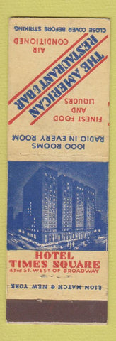 Matchbook Cover - American Restaurant Bar Hotel Times Square New York City