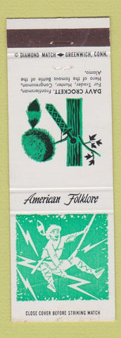 Matchbook Cover - American Folklore Davy Crockett
