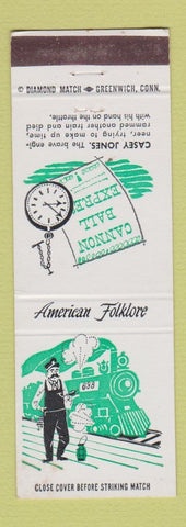 Matchbook Cover - American Folklore Casey Jones railroad