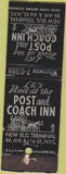 Matchbook Cover - Post and Coach Inn New York City