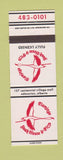 Matchbook Cover - Flamingo Steak House Pizza Edmonton AB