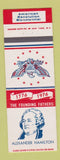 Matchbook Cover - Bicentennial 1976 Alexander Hamilton