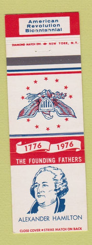 Matchbook Cover - Bicentennial 1976 Alexander Hamilton