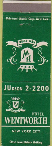Matchbook Cover - Hotel Wentworth New York City