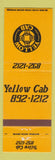 Matchbook Cover - Yellow Cab Taxi WEAR
