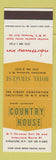 Matchbook Cover - Country House Syracuse NY