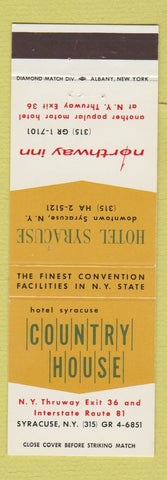 Matchbook Cover - Country House Syracuse NY