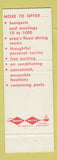 Matchbook Cover - Country House Syracuse NY