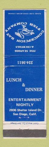 Matchbook Cover - Concepcion Bay Fish Company San Diego CA