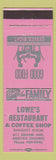 Matchbook Cover - Lowe's Restaurant Arroyo Grande CA WEAR
