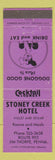 Matchbook Cover - Stoney Creek Hotel Jim Thorpe PA