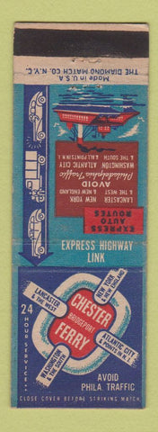 Matchbook Cover - Chester Bridgeport Ferry