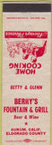 Matchbook Cover - Berry's Fountain Grill Aukum CA