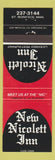 Matchbook Cover - New Nicolett Inn St Boniface MB