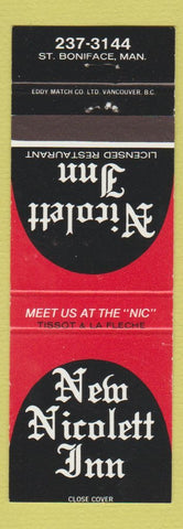 Matchbook Cover - New Nicolett Inn St Boniface MB