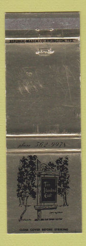 Matchbook Cover - Ten Hundred East WEAR