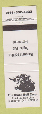 Matchbook Cover - Black Bull Corp Burlington ON