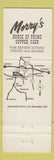 Matchbook Cover - Morry's Sullivan WA Supper Club