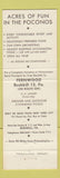 Matchbook Cover - Fernwood Resort Bushkill PA