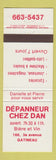Matchbook Cover - Depanneur Chez Dan Gatineau QC