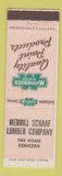 Matchbook Cover - Merrill Schaaf Lumber Minnesota Paints