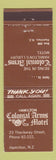 Matchbook Cover - Hamilton Colonial Arms Motel Hamilton New Zealand