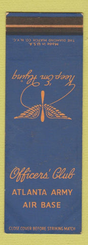 Matchbook Cover - Atlanta Army Air Base GA WWII SAMPLE WEAR