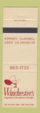 Matchbook Cover - Winchester's Toronto ON